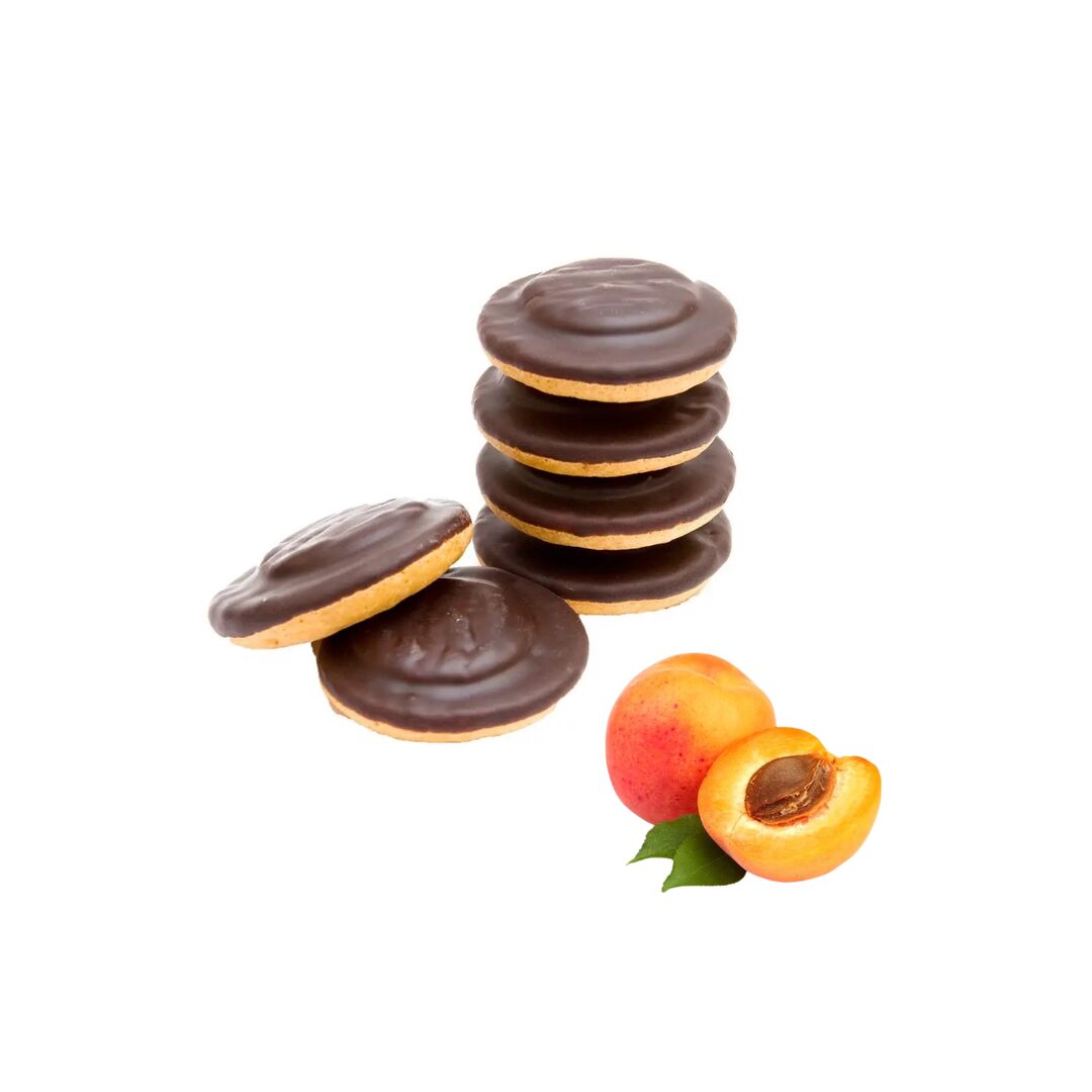 Печенье бисквитное "КиКо" в глазури / с начинкой "АБРИКОС" / 600г, изображение 2