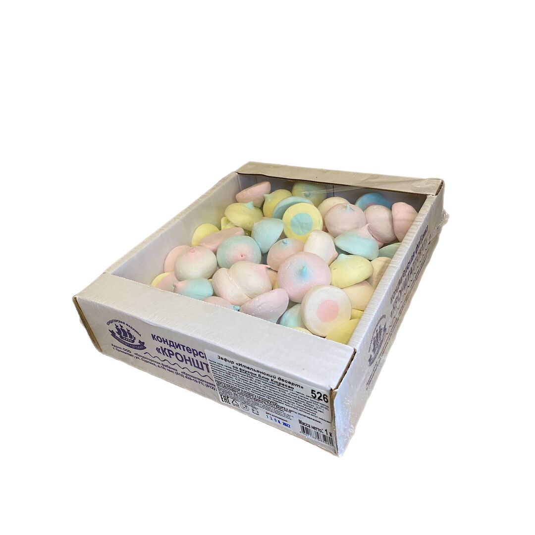 Зефир "Итальянский десерт"со вкусом БЛЮ КЮРАСАО/ КФ "Кронштадтская"/ 1 кг, изображение 3