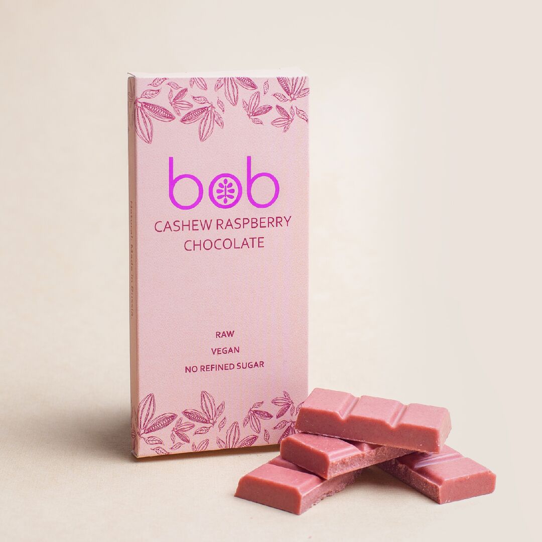 Натуральный шоколад плитка без рафинированного сахара веганский без лактозы без сои без молока полезный bob "Малина" подарочный набор из 10 плиток по 50 г, изображение 5