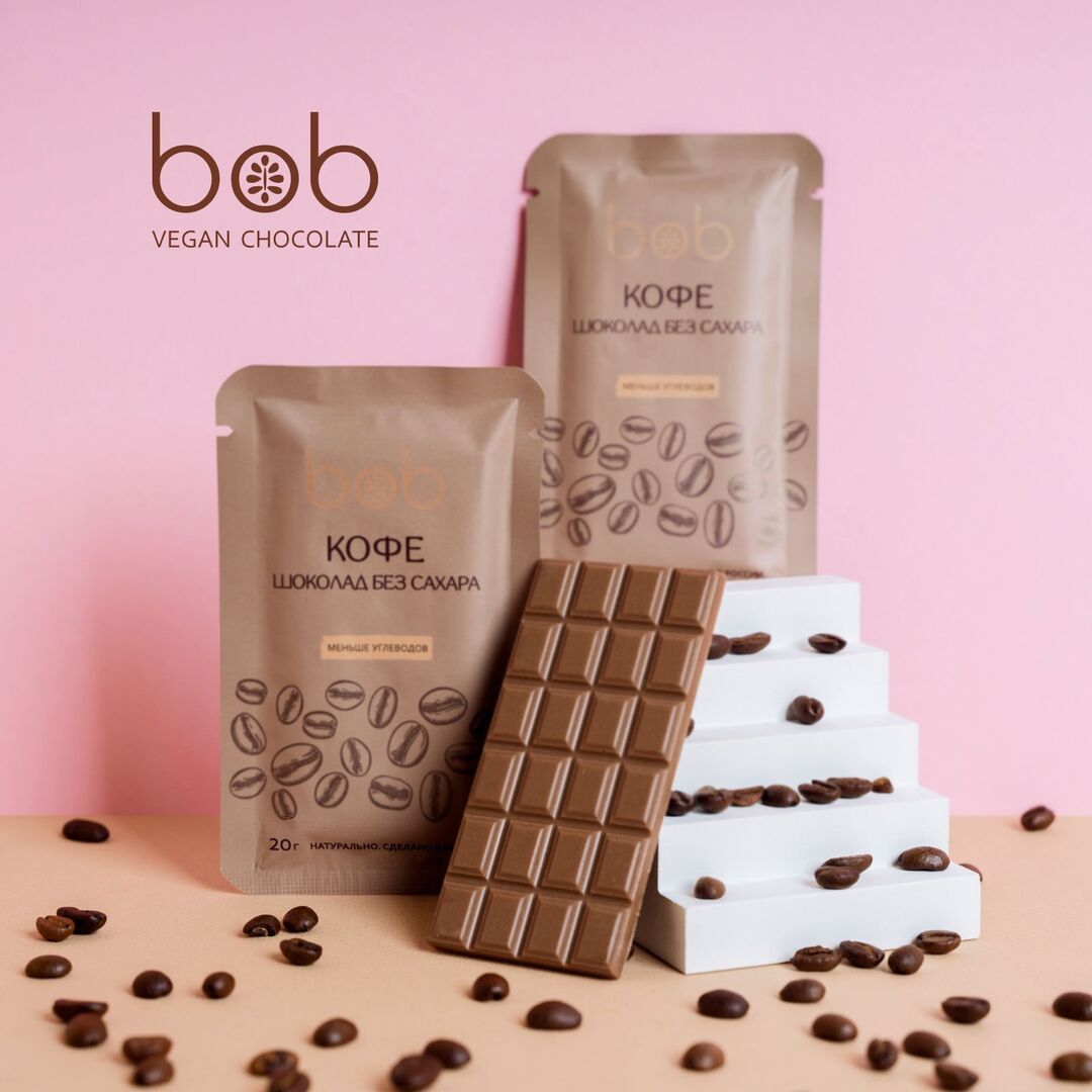 Натуральный шоколад bob "Кофе" большой набор из 20 плиток по 20г, изображение 3