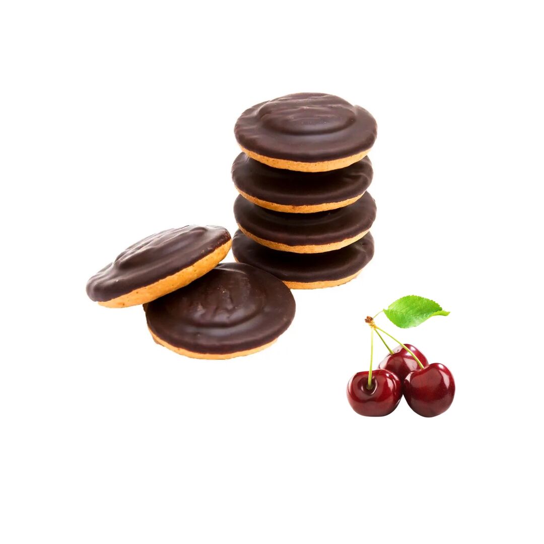 Печенье бисквитное "КиКо" в глазури со вкусом "ВИШНЯ" /1200 г, изображение 2