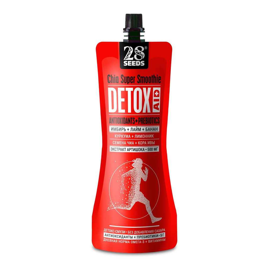 Супер-смузи 28SEEDS, смузи без сахара Чиа ДЕТОКС Имбирь + Лайм + Банан, изображение 3