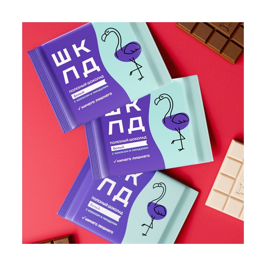 Плитки 3шт белых с кокосом и миндалём, изображение 3