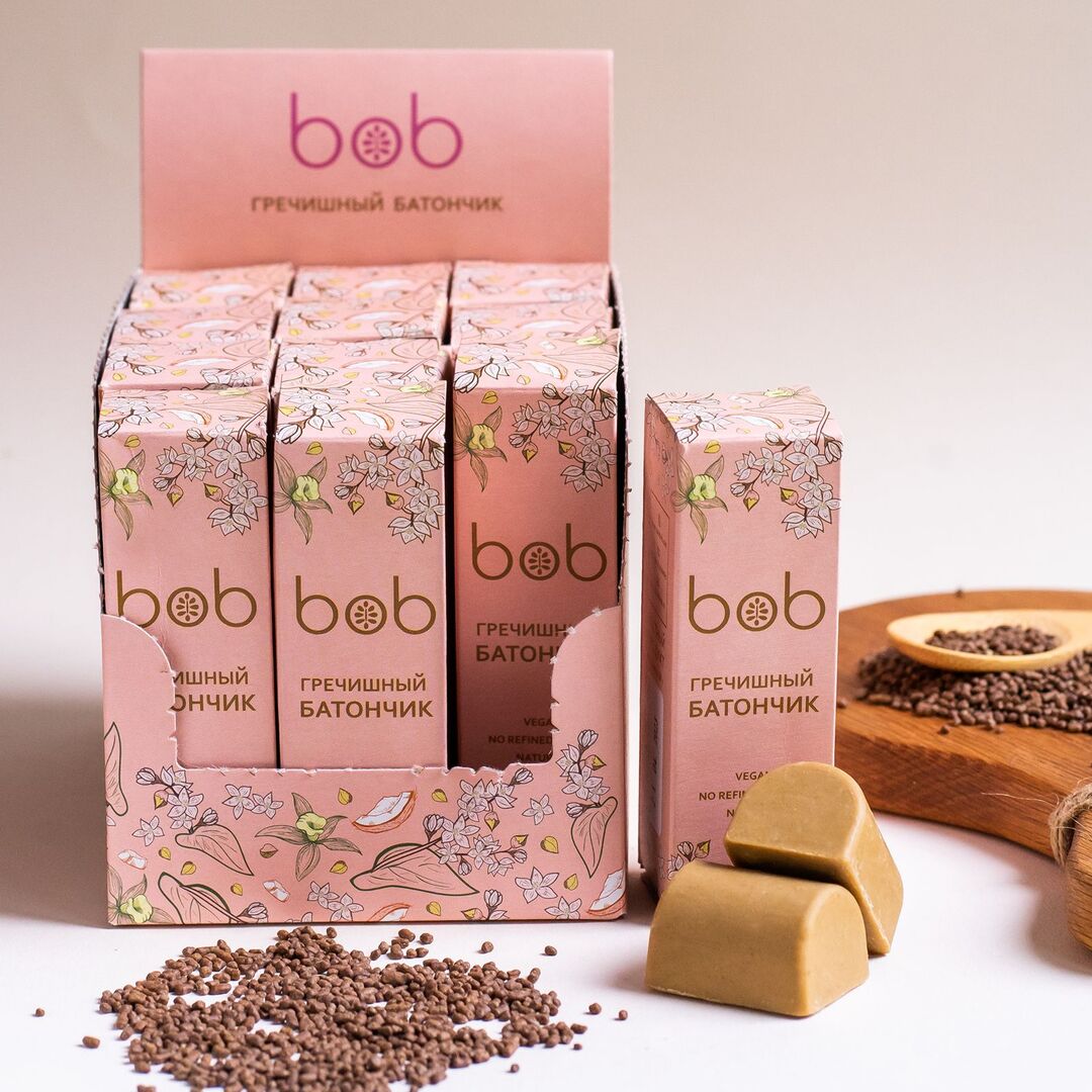 Гречишный батончик bob натуральные ингредиенты веганский без рафинированного сахара без молока без сои набор из 12 шт, изображение 2