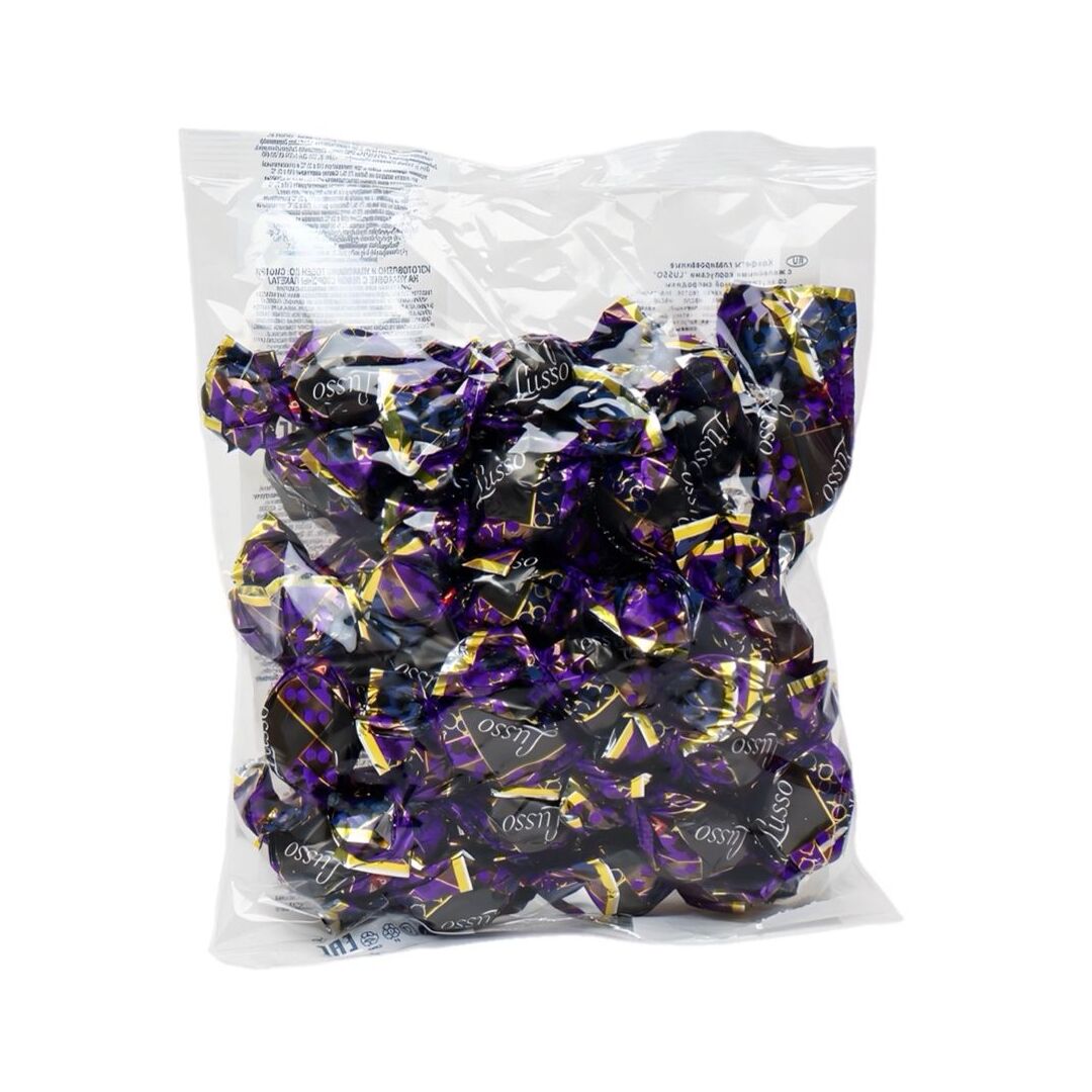 Конфеты глазированные желейные"Lusso" со вкусом чёрной смородины (упаковка 0,5 кг), изображение 2