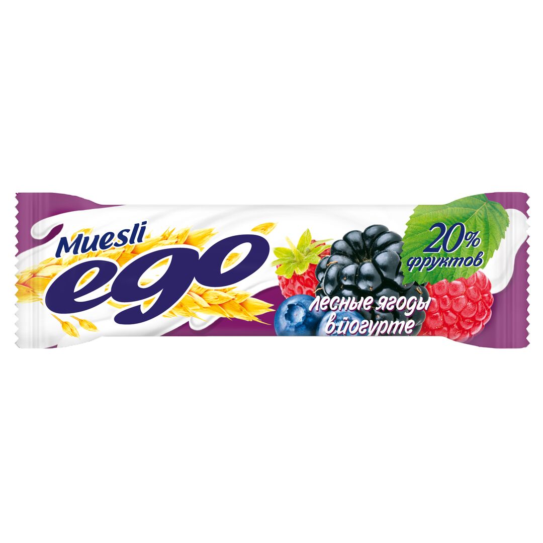 Батончики мюсли Ego Лесное ассорти йогурт 12 шт по 25 гр, изображение 2
