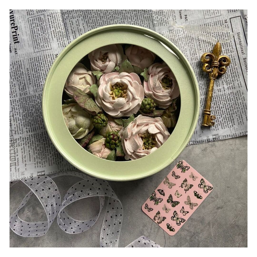 Съедобный букет из зефира (яблочный) Пионы, изображение 2