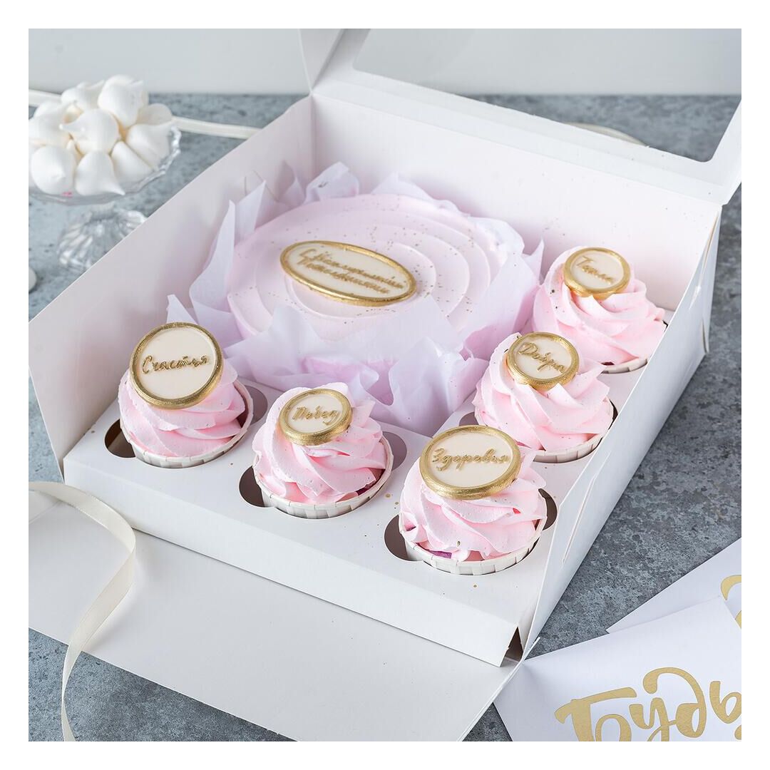 Бенто торт и капкейки - набор "Пожелание", изображение 3