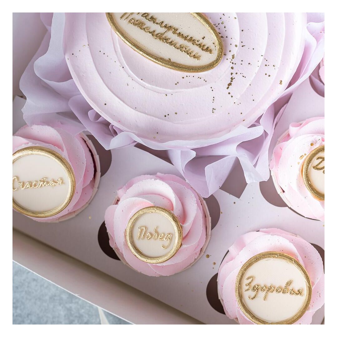 Бенто торт и капкейки - набор "Пожелание", изображение 2