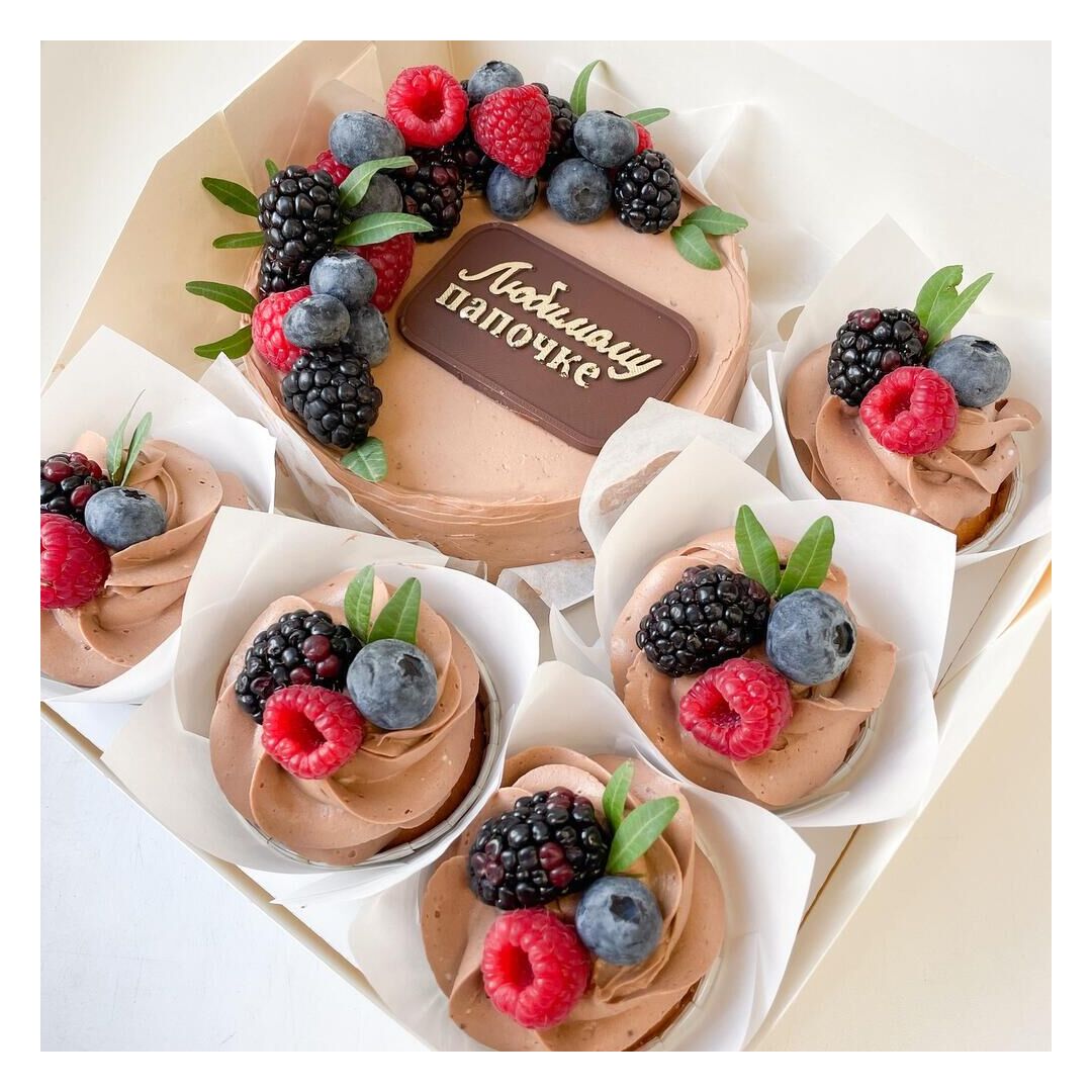Бенто торт и капкейки набор «Шоколад», изображение 2