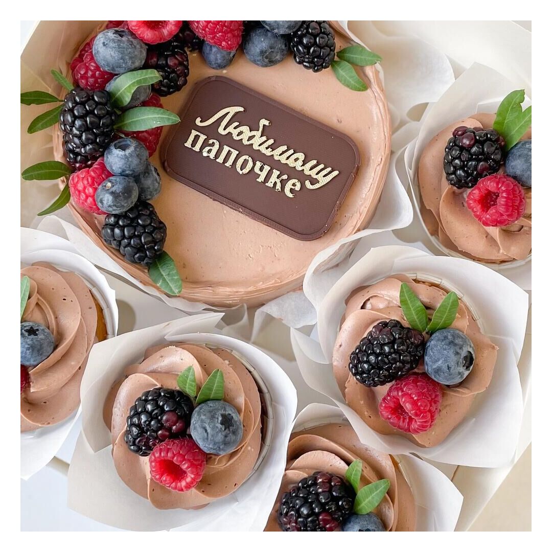 Бенто торт и капкейки набор «Шоколад», изображение 4