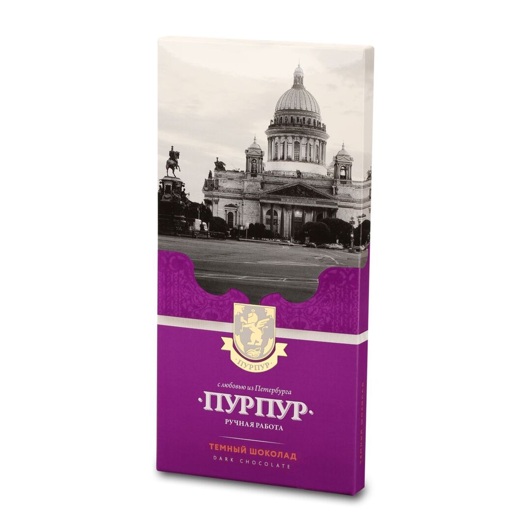 Набор шоколада ручной работы Темный/Темный с манго/Молочный с соленной карамелью Пурпур Санкт Петербург, изображение 2
