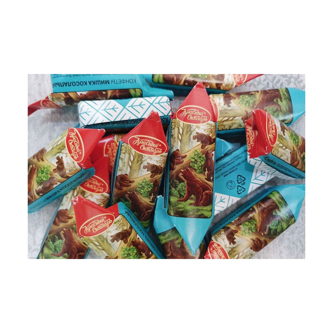 Конфеты шоколадные МИШКА КОСОЛАПЫЙ Красный Октябрь 400гр, изображение 2