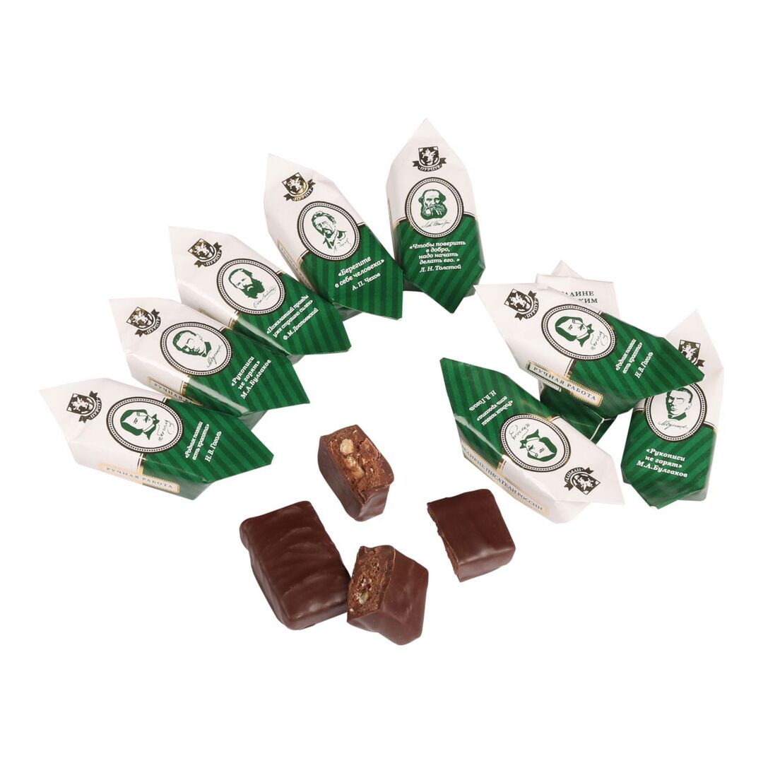 Конфеты ручной работы Трюфель "Писатели России" Пурпур Санкт Петербург, изображение 2