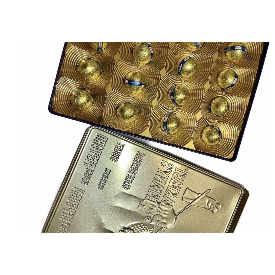 Шоколадные конфеты Sorini "Завтрак у Тиффани" с начинкой из крема-капучино 188 г (жестяная коробка) Италия, изображение 4