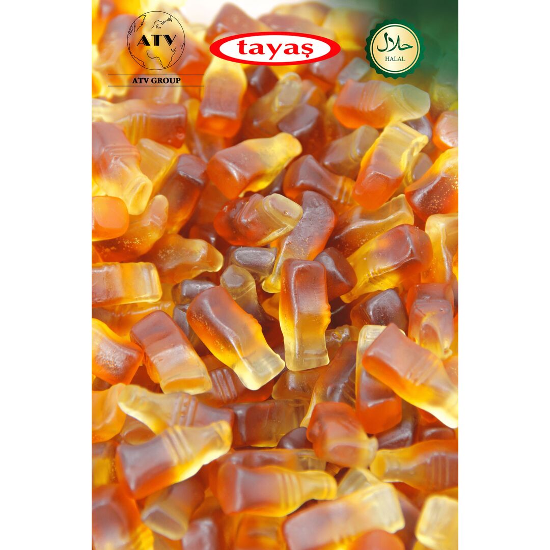 Жевательный мармелад DAMLA TAYAS, вкус Кола, контейнер, 1кг желейный, изображение 16