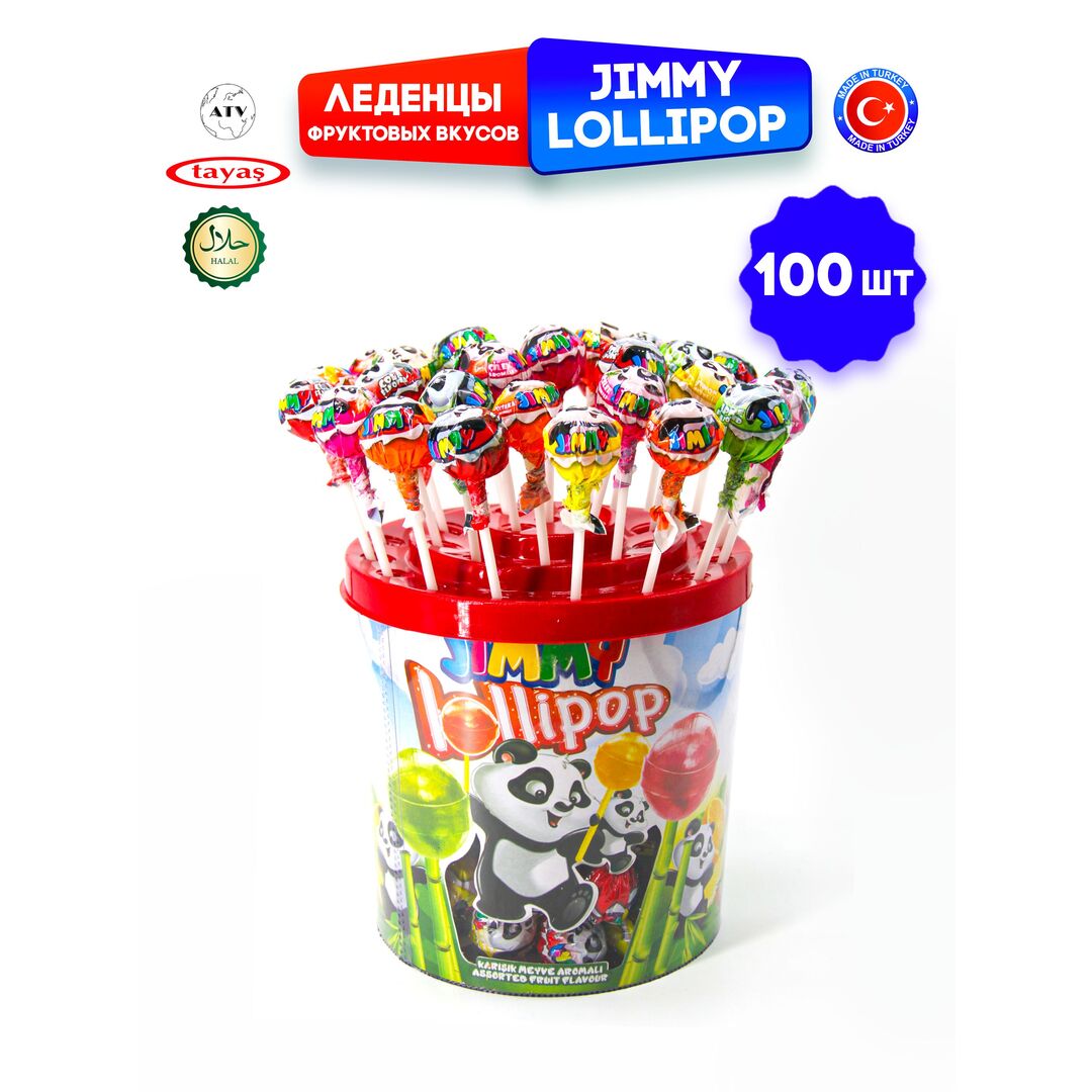 Леденцы на палочке ЧУПА ЧУПС Jimmi Lolipop Tayas, ассорти, 100 штук, изображение 6