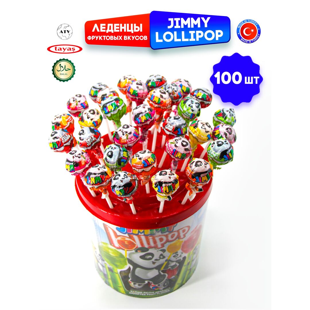 Леденцы на палочке ЧУПА ЧУПС Jimmi Lolipop Tayas, ассорти, 100 штук, изображение 8