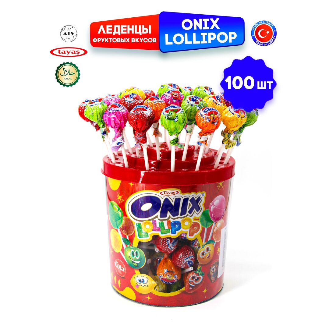 Леденцы на палочке ЧУПА ЧУПС Onix Lolipop Tayas, Ассорти, 100 штук, изображение 8