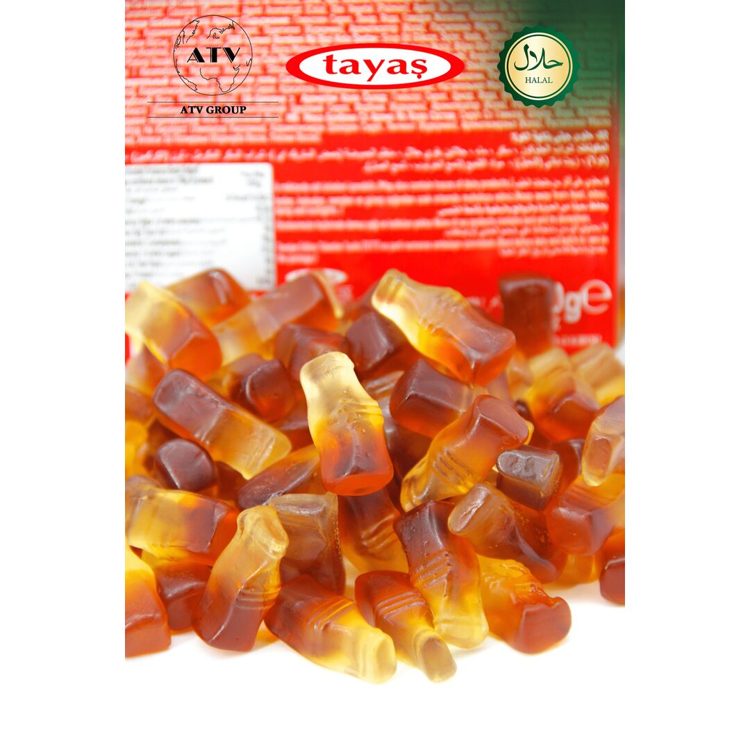 Жевательный мармелад DAMLA TAYAS, вкус Кола, контейнер, 1кг желейный, изображение 9