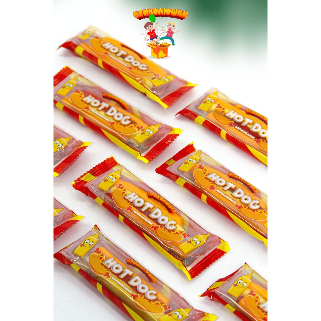 Мармелад жевательный желейный "ПРИКОЛЮШКИ" ХОТ ДОГ, набор 36 штук, в подарок, изображение 3