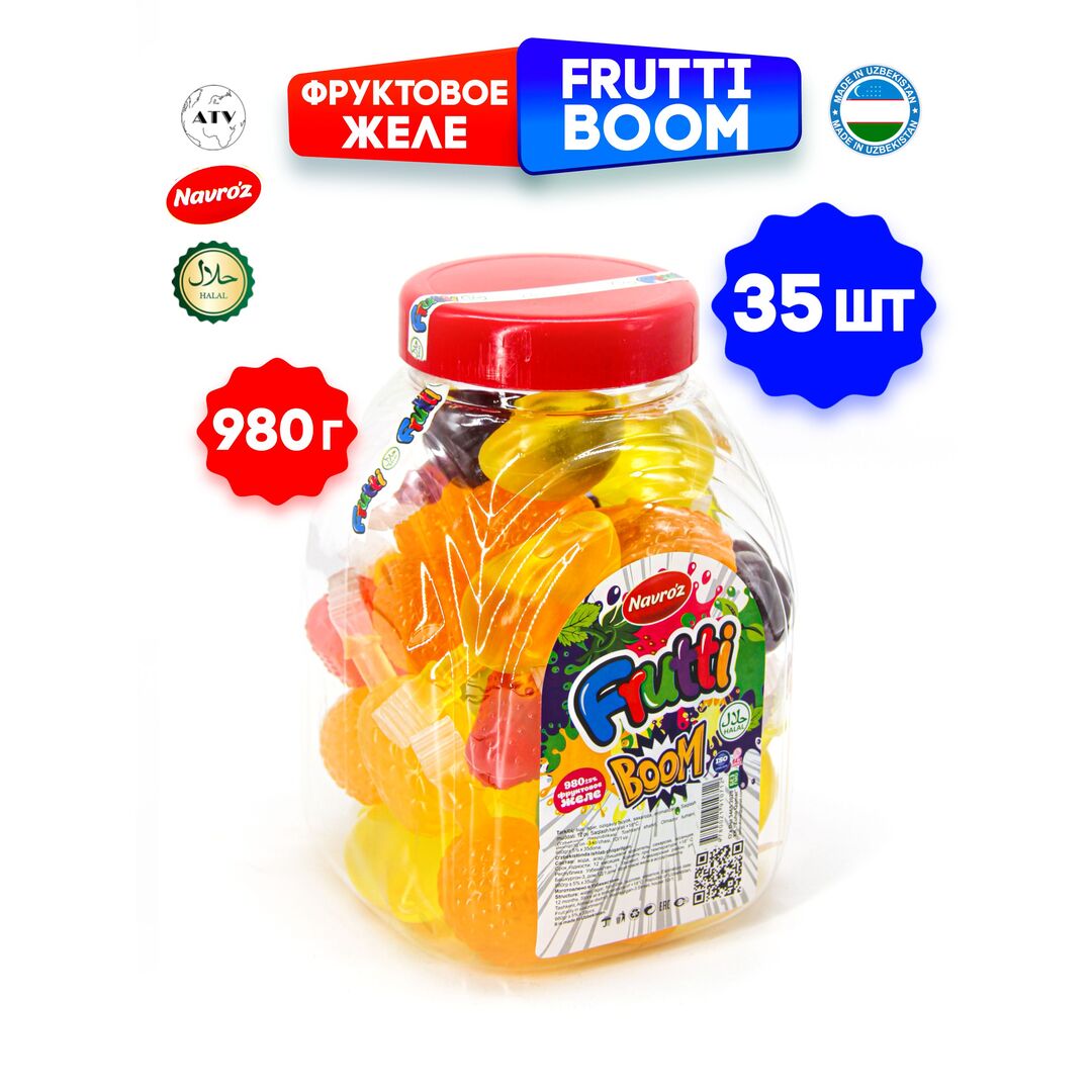 FRUTTI BOOM Фруктовое желе NAVROZ, капсулы 35 штук по 28 г, 5 вкусов, изображение 3