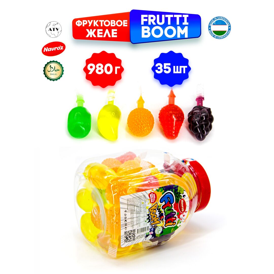 FRUTTI BOOM Фруктовое желе NAVROZ, капсулы 35 штук по 28 г, 5 вкусов, изображение 10