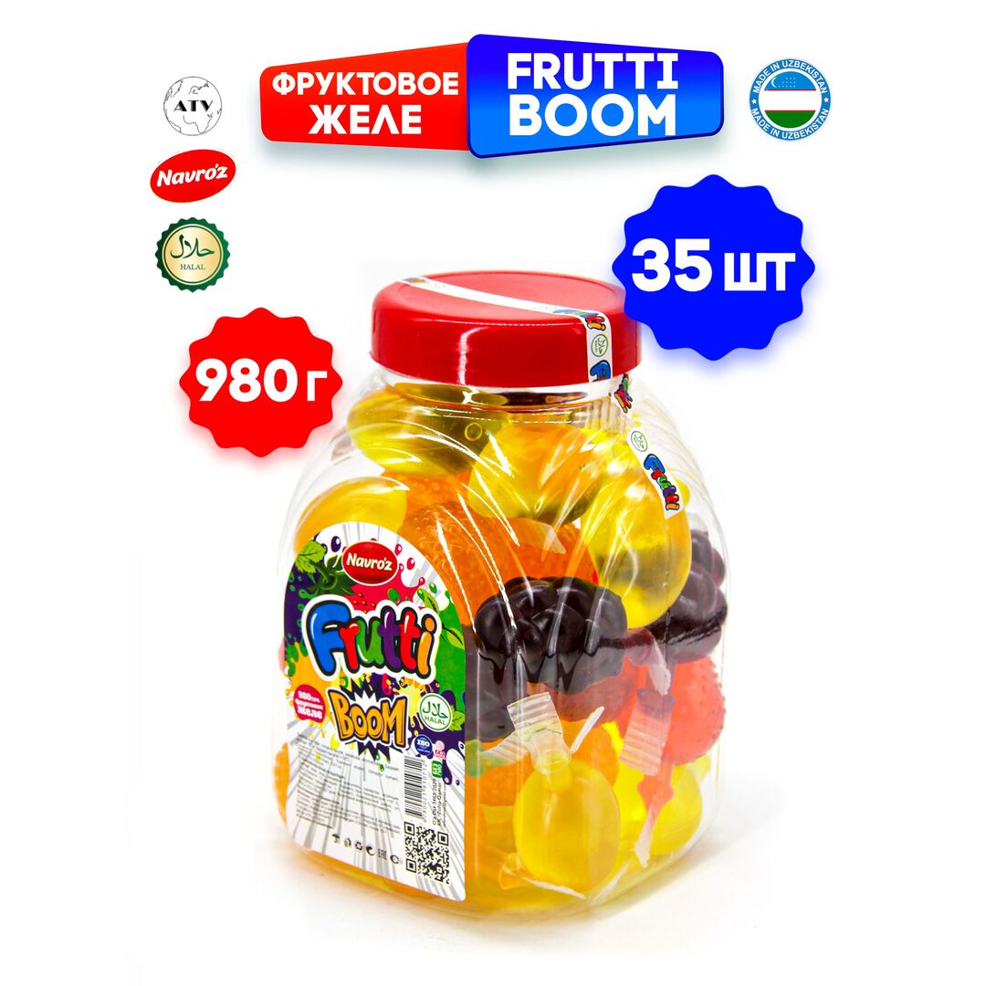 FRUTTI BOOM Фруктовое желе NAVROZ, капсулы 35 штук по 28 г, 5 вкусов, изображение 7