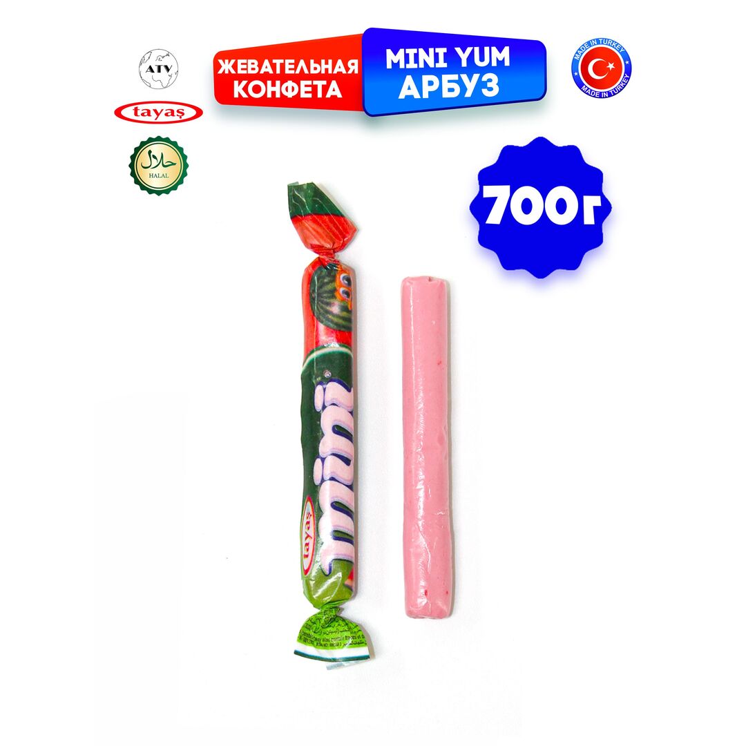 Жевательные палочки конфетки арбуз MINIYUM 700г., изображение 15