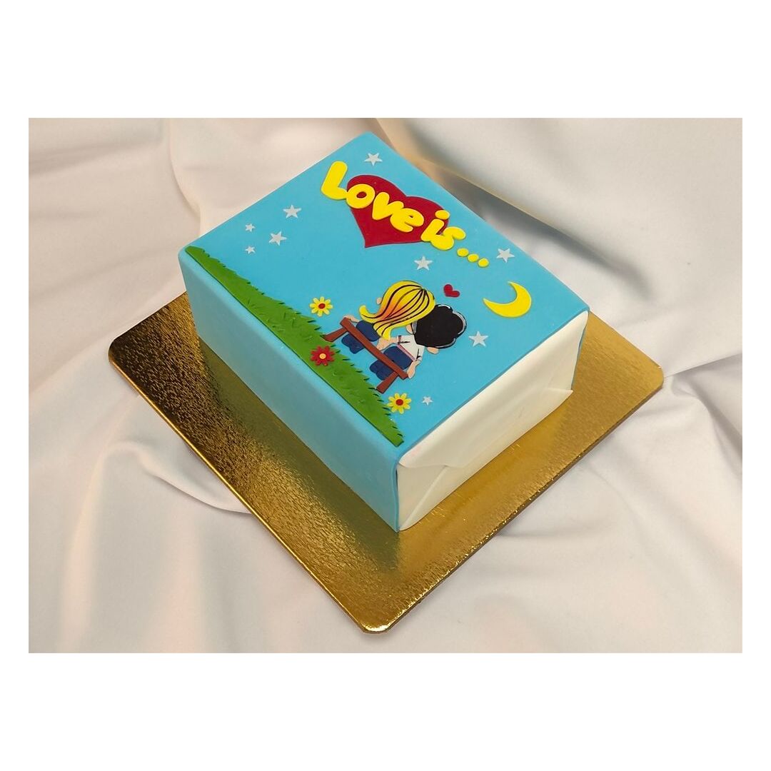 Торт "Жевательная резинка Love it" 2кг, начинка молочная девочка, изображение 2