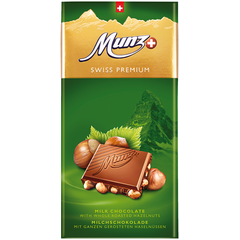 Молочный шоколад MUNZ с обжаренным фундуком 100 г.