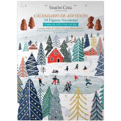 Адвент календарь Simon Coll новогодний шоколадный 216 г, объёмные фигурки