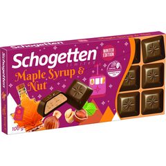 Шоколад молочный Schogetten Maple Syrup & Nut 100гр порционный