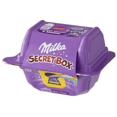 Шоколадные конфеты с игрушкой Milka Secret Box 14.4г, бокс Милка