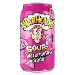 Газированный напиток Warheads Sour Watermelon Soda Кислый Арбуз 355мл, США