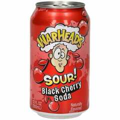 Газированный напиток Warheads Sour Black Cherry Soda Кислая Черная Вишня 355мл, США