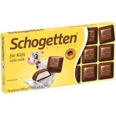 Шоколад Schogetten (Шогеттен) For Kids альпийский с кремовой сливочной начинкой 100 гр