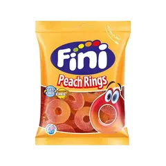 Жевательный мармелад Fini Peach Rings, 90г Фини персиковые кольца