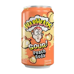 Газированный напиток Warheads Sour Peach Soda Кислый Персик 355мл, США
