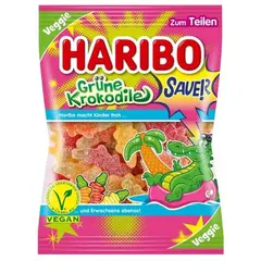 Мармелад жевательный Haribo Grune Krokodile Харибо Зеленые Крокодилы кислые 175 г, Германия