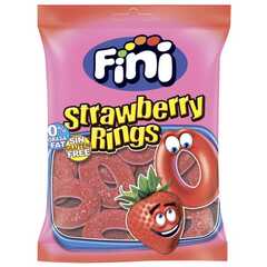 Жевательный мармелад FINI Strawberry rings клубничные кольца 100г, Испания