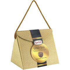 Конфеты SORINI "Glitter Bag" из молочного шоколада с ореховым кремом и зерновыми(Золото) 300г.