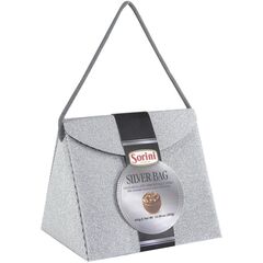 Конфеты SORINI "Glitter Bag" из молочного шоколада с ореховым кремом и зерновыми(Серебро) 300г.