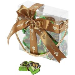 Конфеты LUX CANDY "Черная любовь" темный шоколад с фисташковым кремом 430г.