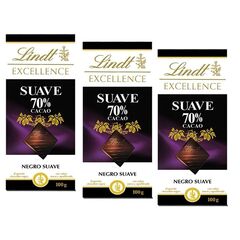 Шоколад LINDT EXCELLENCE SUAVE Горький 70% какао МЯГКИЙ 100г*3штуки