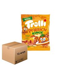 Мармелад TROLLI PEACH RINGS Персиковые колечки БЕЗ ГЛЮТЕНА 100г*12штук
