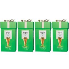 Мини-рожок SORBON хрустящий Аромат мяты и воздушные зёрна 200г*4шт.