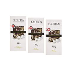 Шоколад BUCHERON VILLAGE горький с миндалем, клюквой и фисташками 100г*3штуки