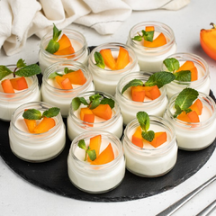 Паннакота с мандаринами и хурмой (порция 12 шт) 4200г, Iris Delicia