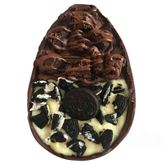Шоколадное яйцо с пирожным картошка и печеньем Орео в шоколадно-сливочном  креме  1400г, Iris Delicia